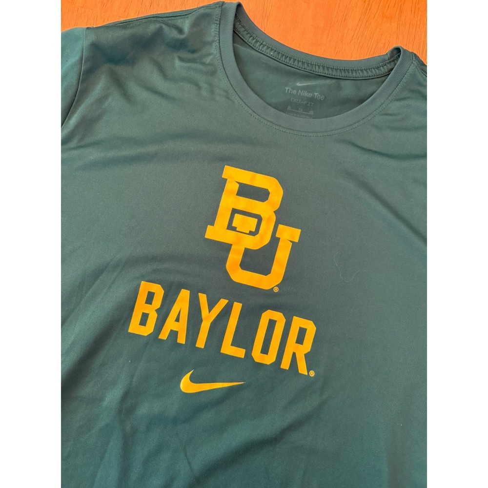 Nike Baylor Bears Dri-FIT Long Sleeve Shirt Mens XL Green Athletic Tee